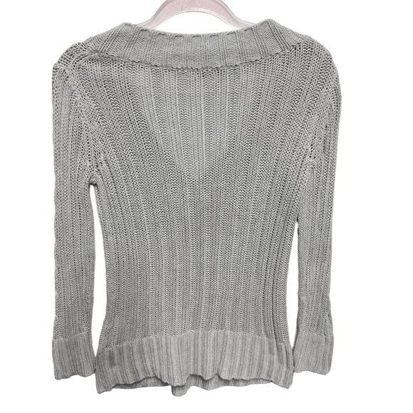 Banana Republic Silk Knit Thick Cable Fisherman Knitted Sweater - Picture 5 of 7